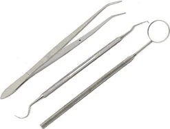 *** Set Complet De Dentiste - 3 Pièces - Crochet à Tartre - Crochet De Dentiste - Miroir Buccal - Outils De Dentiste - Soins Bucco-dentaires - Acier Inoxydable - De Heble® *** -Dentaires Appareils Magasin 1200x910