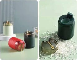 Ohboutiq Home Porte-cure-dents - Vert - Capacité 80 Pièces - Porte-cure-dents Avec Bouton Poussoir Pour Une Utilisation Hygiénique -Dentaires Appareils Magasin 1200x940