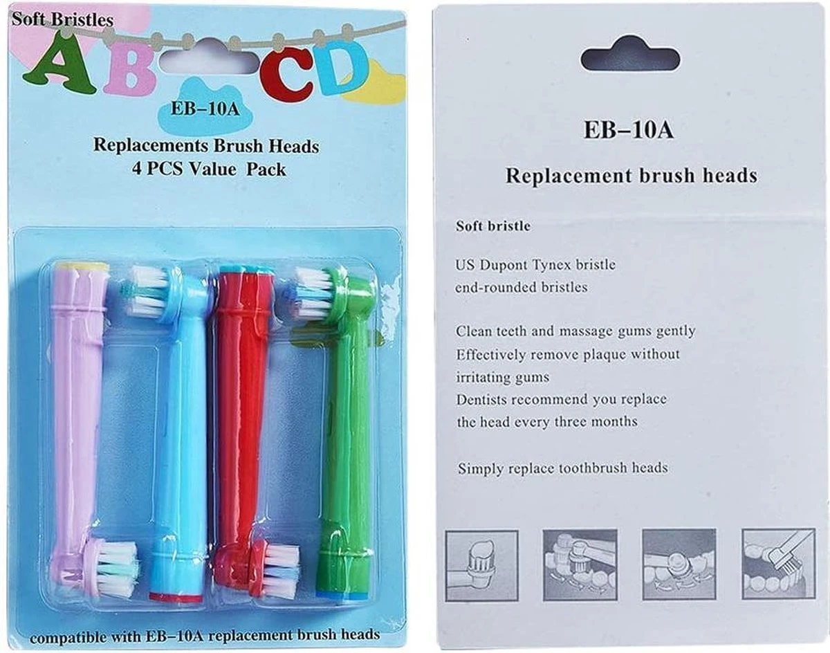 Têtes De Brosse EB-10A Pour Kids - 28 Pièces Têtes De Têtes De Brosse Oral-B - Universelles - Têtes De Brosse à Brosses à Dents électriques Têtes De Brosse - Poils Souples - Têtes De Brosse à Dents Professionnelles Pour Bébé - 28x 2 Têtes De Brosse EB-10A Pour Kids - 28 Pièces Têtes De Têtes De Brosse Oral-B - Universelles - Têtes De Brosse à Brosses à Dents électriques Têtes De Brosse - Poils Souples - Têtes De Brosse à Dents Professionnelles Pour Bébé - 28x – Image 2