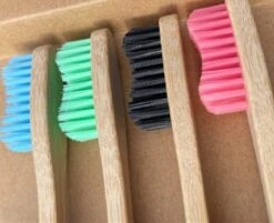 Brosses à Brosses à Dents En Bamboo - Brosses à Dents Durables - Brosses à Brosses à Dents Familiales - Nettoyage Buccal - 4 Pièces - Différentes Couleurs - Dents Propres