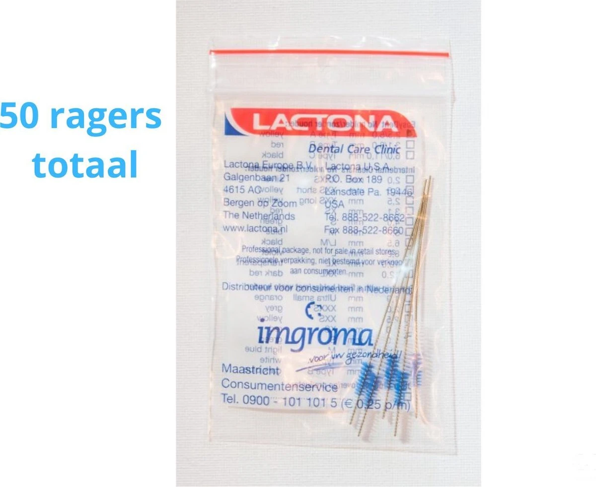 Lactona EasyDent Type A 2.5 - 5mm - Brosses - 10 Pochettes X 5 Pièces - Avec Ragers De Protection Gratuit - Pack Avantage 1 Lactona EasyDent Type A 2.5 - 5mm - Brosses - 10 Pochettes X 5 Pièces - Avec Ragers De Protection Gratuit - Pack Avantage