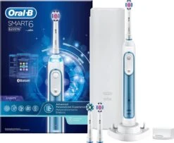 Oral B Oral-B Smart 6 6200W 3DWhite Adulte Brosse à Dents Rotative Oscillante Blanc, Bleu -Dentaires Appareils Magasin 1200x984