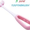Brosse à Dents Enfants - Dernière Brosse à Dents Enfants - Brosse 3 Côtés - 3D - Rose - 4 à 12 Ans