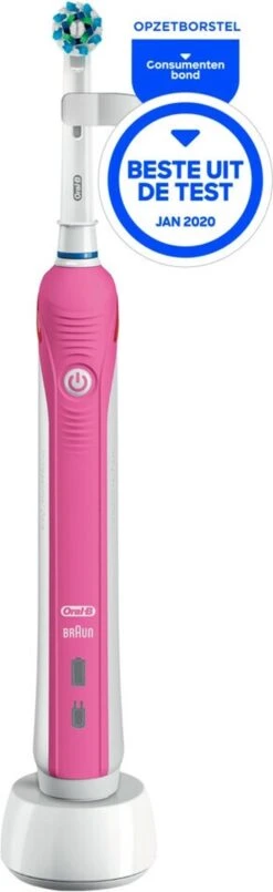 Oral B Oral-B PRO 2 2000 CrossAction Adulte Brosse à Dents Rotative Oscillante Rose, Blanc -Dentaires Appareils Magasin 368x1200