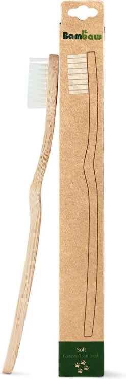 Brosse à Dents En Bambou | Doux | 1 Pièce | Brosse à Dents Eco En Bois | Blanchiment Des Dents Au Charbon De Bois Actif | Brosse à Dents Antibactérienne | Manche 100% Biodégradable | Bambaw