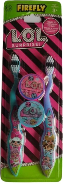 Set Brosse à Dents Kinder LOL Surprise - Rose / Violet / Blauw - Enfants - 2 Brosses à Dents - Brosses à Dents