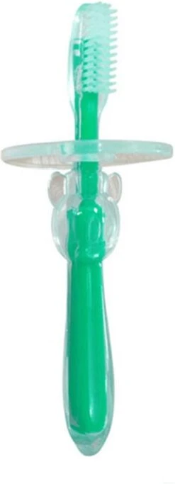 Enfants Brosse À Dents De Formation En Siliconen Souple Bébé Brosse À Dents Outil Bébé Enfants Brosse À Dents - Vert