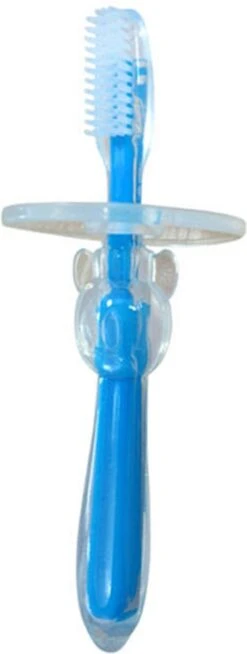 Enfants Brosse À Dents De Formation En Siliconen Souple Bébé Brosse À Dents Outil Bébé Enfants Brosse À Dents - Blauw
