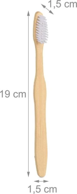 Brosses à Dents En Bambou Relaxdays - Lot De 24 - Brosse à Dents Manuelle - Durable - Blanc Naturel -Dentaires Appareils Magasin 479x1200
