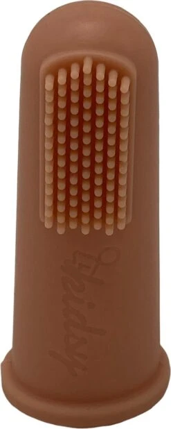 Kidsy - Brosse à Dents En Silicone Bébé - Double Face - Brosse à Dents Bébé - Sans BPA - 2 Pièces - Rose Doux