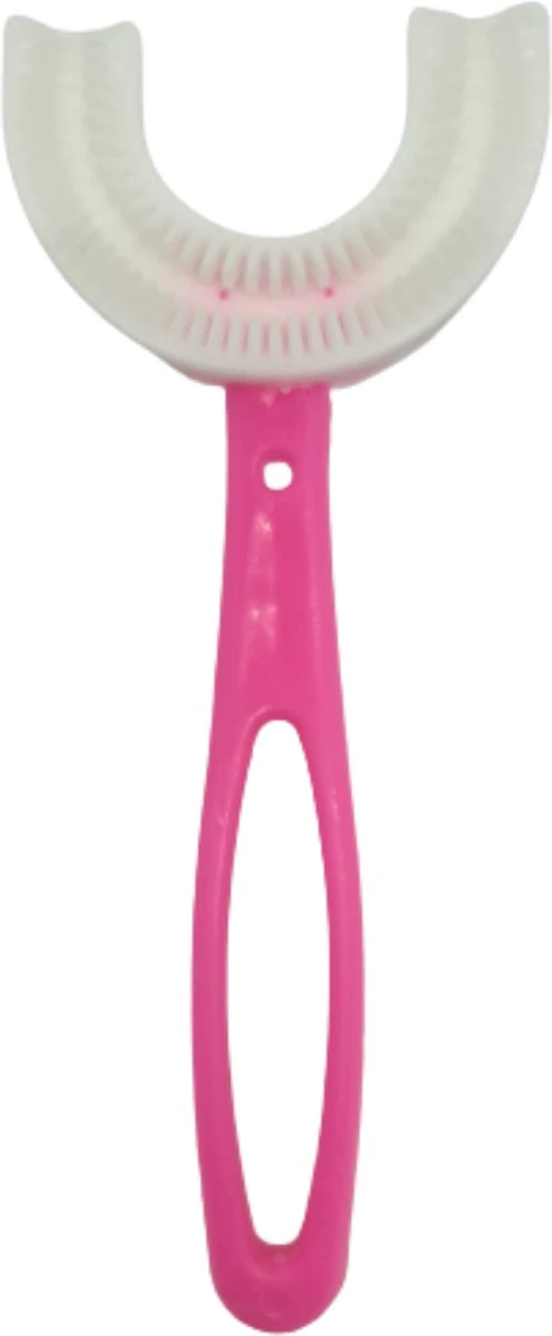 Brosse à Dents Pour Enfants - Brosse à Dents - Pour Les Tout-petits - En Forme De U - 360 Degrés - Siliconen - Couleur Rose - 2-6 Ans 1 Brosse à Dents Pour Enfants - Brosse à Dents - Pour Les Tout-petits - En Forme De U - 360 Degrés - Siliconen - Couleur Rose - 2-6 Ans