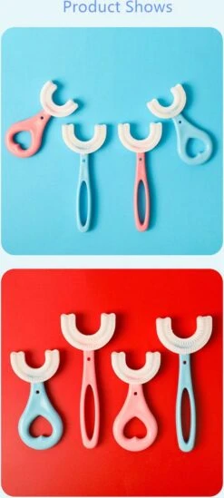 2X Bébé Toothbrush Enfants - Brosse à Dents Pour Bébé Et Tout-petit - Facile, Sûre Et Hygiénique - 6-12 Ans -Dentaires Appareils Magasin 540x1200