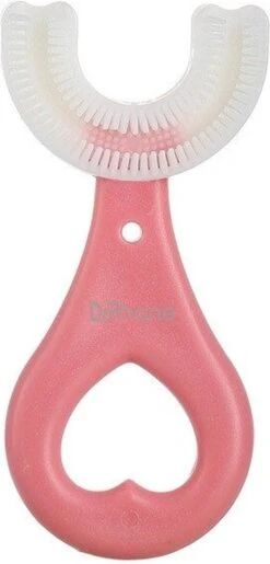 Brosse à Dents Pour Enfants En Forme De U DrPhone KTB Pour Bébés Et Tout-petits - Entre 2 Et 6 Ans - Rose
