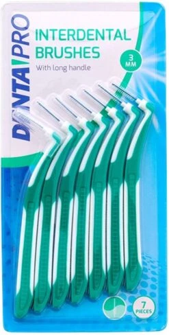 Brossettes Interdentaires Vertes - 7 Pièces - SET DE 2 - Dents - Flosser - Brosses à Dents - Floss - Brush 2.5mm