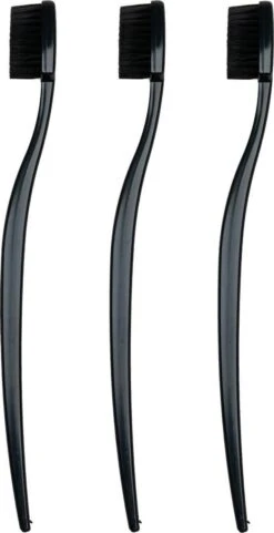Brosse à Dents écologique Biobrush Poils De Carbone Noir - Pour Dents Blanches - 3 Pièces