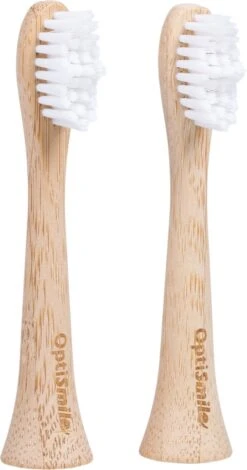 Optismile Natural - Brosse à Dents Electrique Aspect Bamboe - Avec 2 Têtes De Brosse En Bamboe Offertes - 4 Modes De Brossage - 3 Niveaux D'Intensité - Minuterie Intégrée -Dentaires Appareils Magasin 631x1200