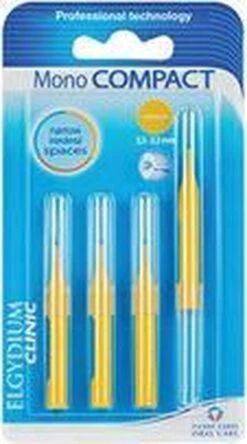 Brosse à Dents Mono Compact 2.5-2,2 Mm (4 Pcs) - Brosses Interdentaires Yellow