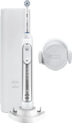 Braun Oral-B Genius 80326249 Brosse à Dents électrique Adulte Brosse à Dents Rotative Oscillante Argent, Blanc -Dentaires Appareils Magasin 704x1200