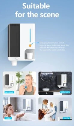 Distributeur De Bain De Bouche -bouche - Porte-soie Dentaire - Bain De Bouche -bouche + Soie Dentaire + Gobelets - Distributeur Rechargeable - Pratique Pour La Salle De Bain / La Cuisine -Dentaires Appareils Magasin 708x1200