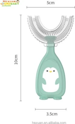 Brosse à Dents Pour Enfants - Brosse à Dents - Pour Bébés - Pour Tout-petits - En Forme De U - 360 Degrés - Siliconen - Couleur Rose - 0-6 Ans -Dentaires Appareils Magasin 727x1200 2