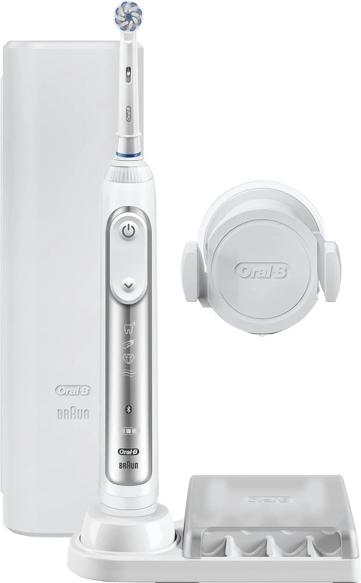 Oral B Oral-B Genius 80326236 Brosse à Dents électrique Adulte Brosse à Dents Rotative Oscillante Argent, Blanc 4 Oral B Oral-B Genius 80326236 Brosse à Dents électrique Adulte Brosse à Dents Rotative Oscillante Argent, Blanc – Image 4