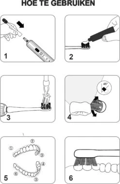 Brosse à Dents Sonique Électrique Rechargeable - Sonic - Avec Minuterie Et 3 Têtes De Brosse, 4 Modes De Brossage Étanche SG551 - Étanche - Plus Étanche Et Sûre - Zwart/ Wit -Dentaires Appareils Magasin 782x1200 1