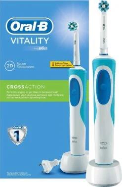 Oral B Oral-B Vitality CrossAction Adulte Brosse à Dents Rotative Oscillante Blanc, Bleu
