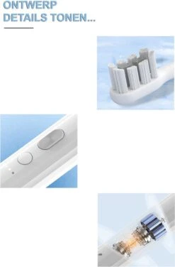 Brosse à Dents Sonique Électrique Rechargeable - Sonic - Avec Minuterie Et 3 Têtes De Brosse, 4 Modes De Brossage Étanche SG551 - Étanche - Plus Étanche Et Sûre - Zwart/ Wit -Dentaires Appareils Magasin 789x1200