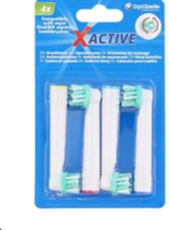 Xactive - Tête De Brosse Pour Oral-B - Brosse à Dents électrique - Têtes De Têtes De Brosse - Wit / Fond Multicolore - 4 Pièces -