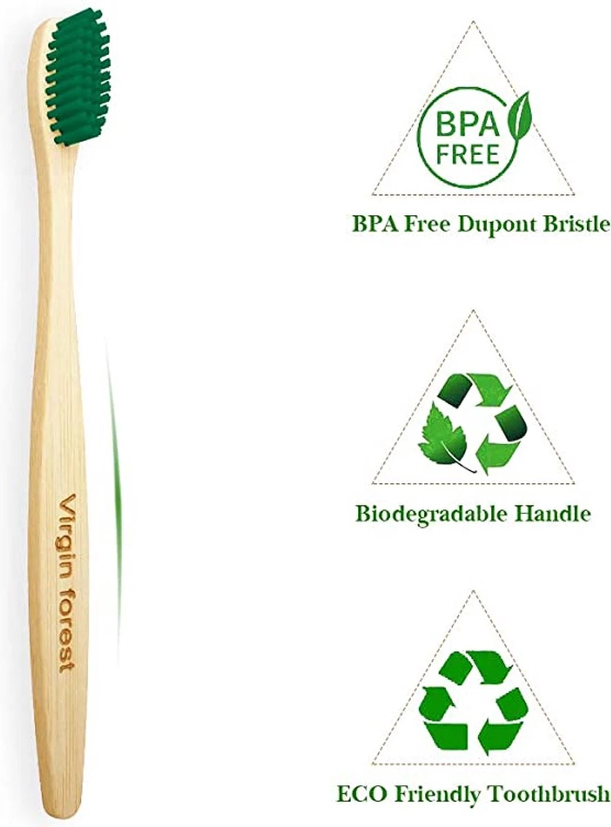Ecorganic.nl - Soins Personnels - Dents - Brosse à Dents En Bamboe , Brosses à Dents En Bois Biodégradables En 8 Couleurs, Sans BPA, Brosse à Dents écologique Sans Plastique 4 Ecorganic.nl - Soins Personnels - Dents - Brosse à Dents En Bamboe , Brosses à Dents En Bois Biodégradables En 8 Couleurs, Sans BPA, Brosse à Dents écologique Sans Plastique – Image 4