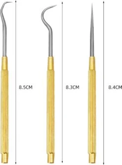 YUBBI Lot De 3 Cure- Cure-dents Avec étui – Set De Dentiste – Crochet De Dentiste – Crochet De Dentiste – Miroir De Dentiste – Plaque Dentaire – Acier Inoxydable -Dentaires Appareils Magasin 886x1200 2