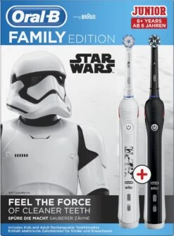 Oral B Oral-B PRO 80339030 Brosse à Dents électrique Enfant Brosse à Dents Rotative Oscillante Noir, Blanc