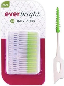 Everbright DailyPicks - 40 Pièces | Daily Dents Quotidien Pour Le Nettoyage Quotidien | Caoutchouc De Cure-dents