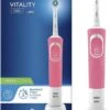Oral B Oral-B Vitality 100 Hangable Box Adulte Brosse à Dents Rotative Oscillante Blanc, Rose