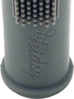 Kidsy - Brosse à Dents En Silicone Bébé - Double Face - Brosse à Dents Bébé - Sans BPA - 2 Pièces - Grijs Mat -Dentaires Appareils Magasin 902x1200