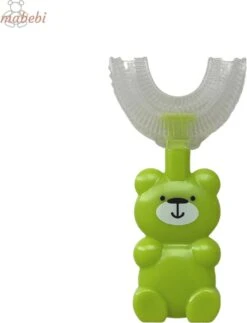 Mabebi MBB-TGR - Brosse à Dents Pour Enfants En Forme De U à 360° - Brosse à Dents Pour Tout-petits - Brosse à Dents En Silicone