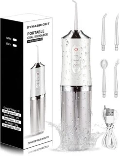 Hydropulseur - Appareil De Soie Sans Fil - Irrigateur Oral Électrique - 3 Positions - 4 Attachements - USB - Set Complet