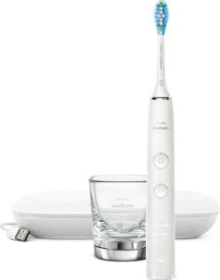 Philips Sonicare 9000 Diamond Clean Wit (HX9911/27) + Power Flosser 3000 Oral Irrigator Wit (HX3806/31) - Brosse à Dents électrique Et Soie Dentaire -Dentaires Appareils Magasin 944x1200
