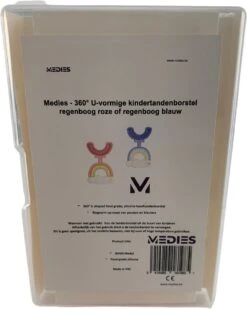 Medies - Brosse à Dents Enfant 360° En U Arc-en-Ciel Rose | Brosse à Dents Pour Bébé | Brosse à Dents Pour Enfants | Brosse à Dents Pour Tout-petits | Forme En U - Silicone - Sans Bpa - 2 à 7 Ans -Dentaires Appareils Magasin 958x1200 1