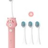 Brosse à Dents électrique Pour Enfants - Rose - Avec 3 Têtes De Brosse Supplémentaires