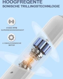 Brosse à Dents Sonique Électrique Rechargeable - Sonic - Avec Minuterie Et 3 Têtes De Brosse, 4 Modes De Brossage Étanche SG551 - Étanche - Plus Étanche Et Sûre - Zwart/ Wit -Dentaires Appareils Magasin 962x1200 1