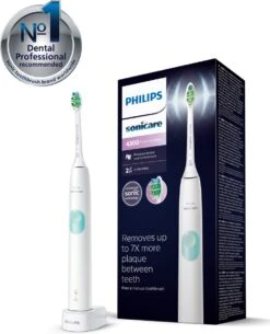 Philips Sonicare ProtectiveClean 4300 HX6807/63 - Brosse à Dents électrique - Blanc -Dentaires Appareils Magasin 971x1200