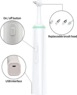 Set Complet De Détartrage électrique - Détartrant - Polissage Des Dents - Pour Des Dents Witte Et Saines (également Pour Le Chien Ou Le Chat) - Y Compris Une Tasse De Pâte à Polir Gratuite - Rechargeable Par USB - Wit -Dentaires Appareils Magasin 976x1200