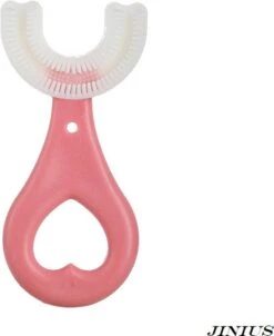 Brosse à Dents Pour Enfants - Rose - 0-2 Ans - Garçons/ Filles - Forme En U à 360 Degrés - Brosse à Dents - Brosse En Siliconen